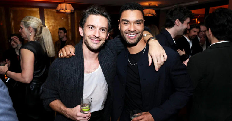 'Bridgerton' Celebrities Jonathan Bailey and Rege-Jean Page Spark Buzz at Exclusive Pre-Oscars Gathering