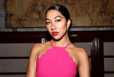 Aoki Lee Simmons Stuns in Elegant Pink Attire at Columbia Law Event Following Public Display of Affection with Vittorio Assaf