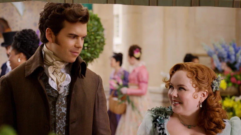 Bridgerton Stars Nicola Coughlan and Luke Newton Spill on the Furniture Mishap During Intimate Scene