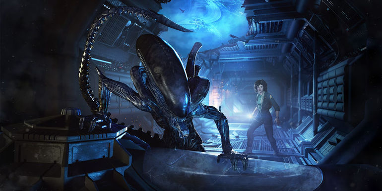 An Alien in Dead by Daylight with Ripley behind it. 