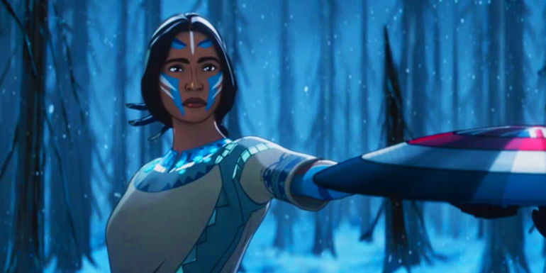 Kahhori with Captain Carter's shield in What If...?