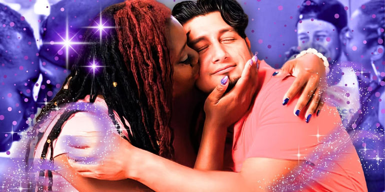 90 Day Fiancé couple Ashley & Manuel hugging