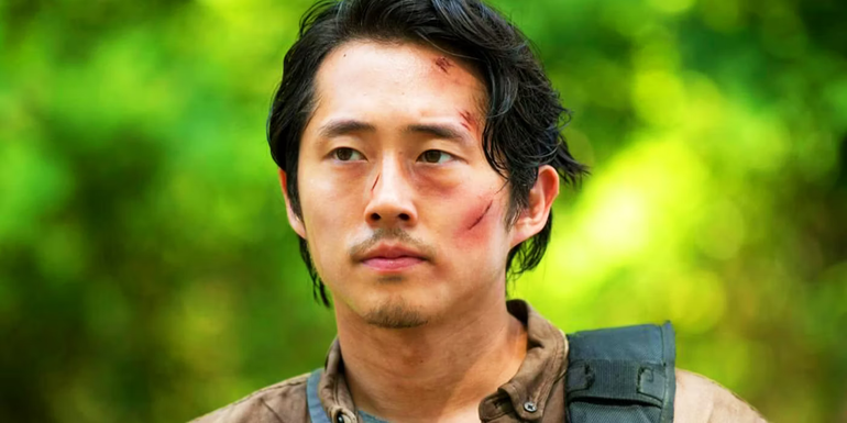 Steven Yeun as Glenn Rhee with cuts in The Walking Dead