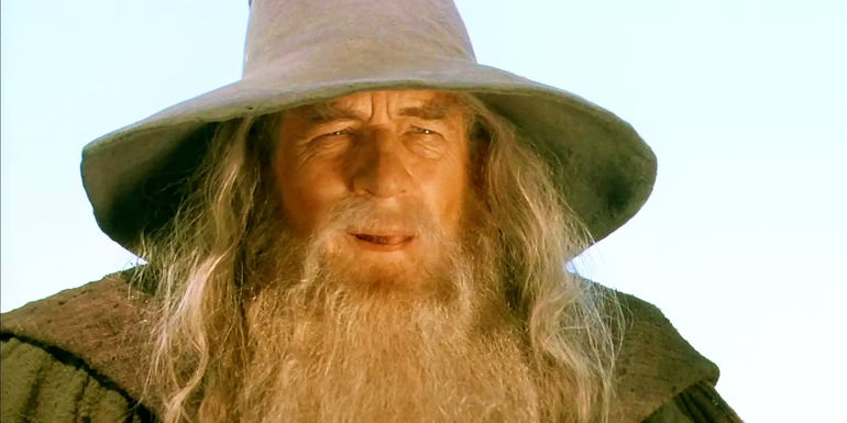 Ian McKellen as Gandalf in The Lord of the Rings: The Fellowship of the Ring.