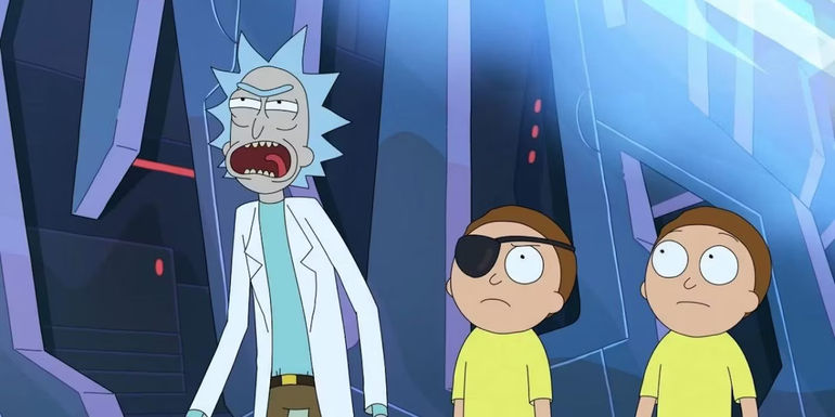 Rick with Morty and Evil Morty in Rick and Morty