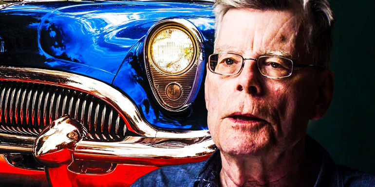 stephen king in front of the car in From a Buick 8