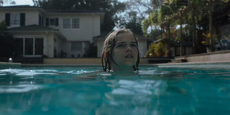 Elliot Waller freaks out during a swim in Night Swim