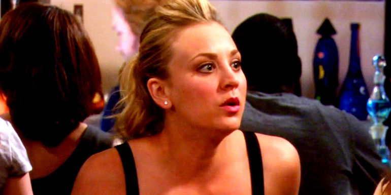 Penny making an awed face in The Big Bang Theory