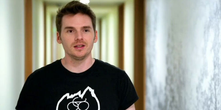 Cameron Frazer Married at First Sight season 17 in black shirt for interview