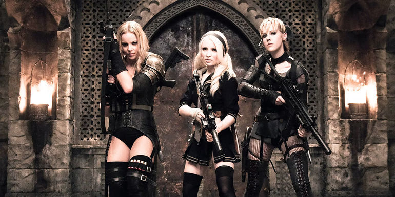 Abbie Cornish as Sweet Pea, Emily Browning as Baby Doll, and Jena Malone as Rocket in Sucker Punch