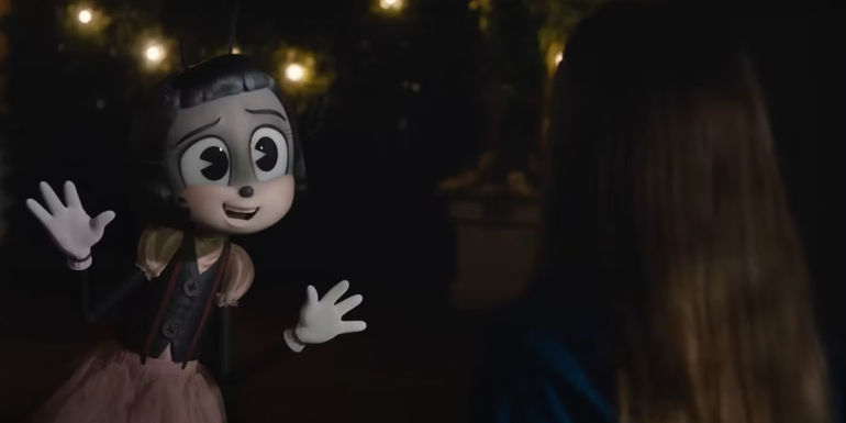 Bea (Cailey Fleming) with a doll imaginary friend in IF