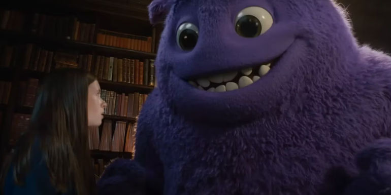Bea (Cailey Fleming) with the purple imaginary friend in IF