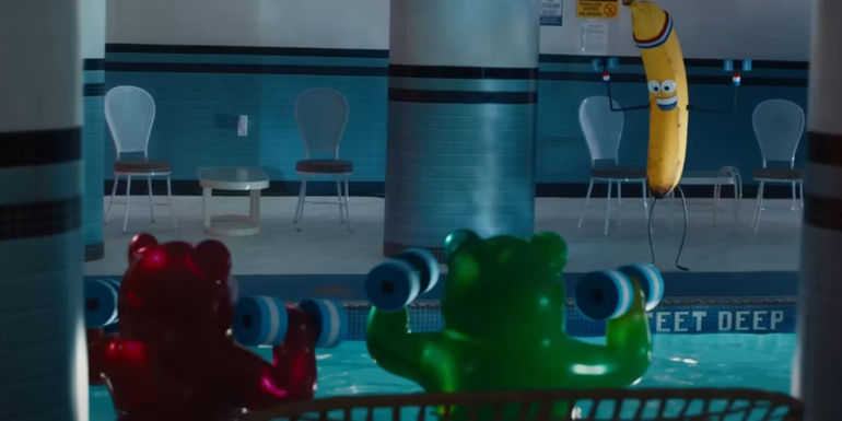 imaginary friends doing aqua gym in IF
