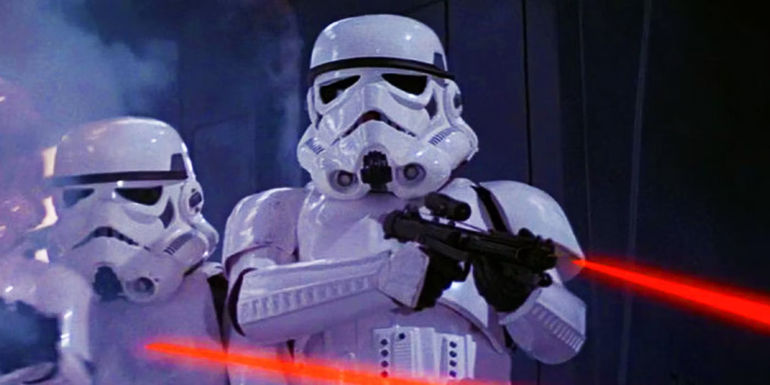 Stormtroopers with bad aim in Star Wars franchise