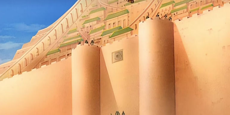 The gate to Omashu in Avatar: The Last Airbender.