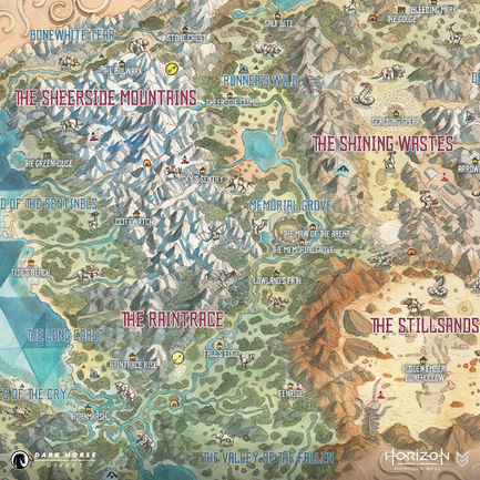 horizon forbidden west map raintrace the stillsands