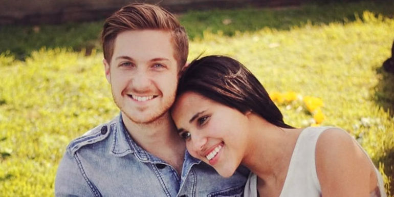 Danny and Amy Frishmuth in 90 Day Fiancé smiling outside in meadow