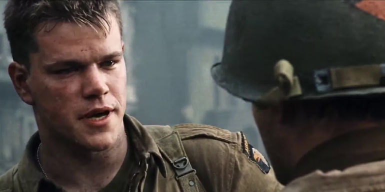 Matt Damon from Saving Private Ryan