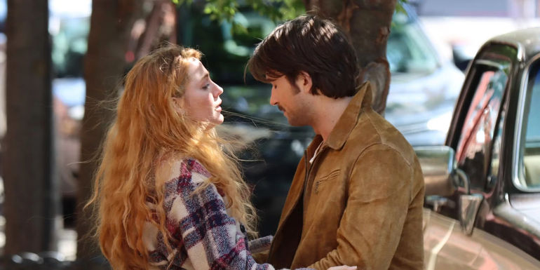 Blake Lively and another actor in It Ends With Us are on the street. 