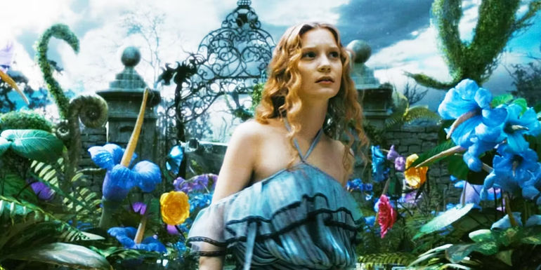 Mia Wasikowska in Alice in Wonderland.