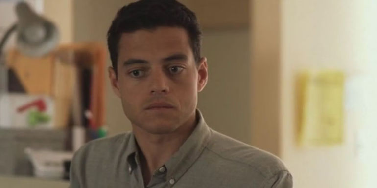 Rami Malek looks concerned as Nate in Short Term 12