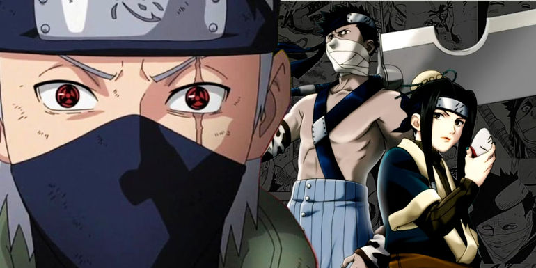 Kakashi with Zabuza and Haku in Naruto Land of Waves Arc