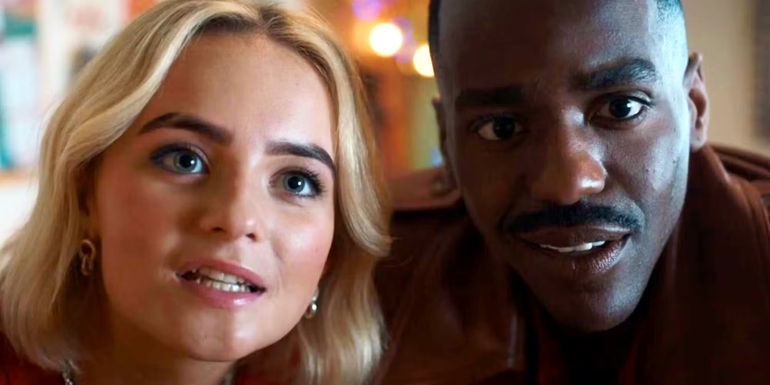 Millie Gibson and Ncuti Gatwa as Ruby and The Doctor in Doctor Who's The Church On Ruby Road