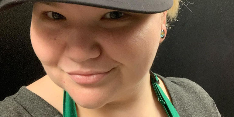 Nicole Nafziger in Starbucks Barista Uniform from 90 Day Fiance