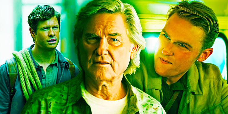 Anders Holm, Kurt Russell, and Wyatt Russell in Monarch: Legacy of Monsters.