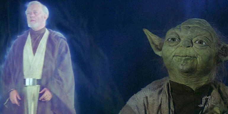 Obi-Wan and Yoda on Dagobah Empire Strikes Back