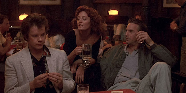 Annie with Crash and Ebby in Bull Durham