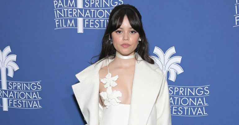 Jenna Ortega Shines in Daring Floral Ensemble at Palm Springs International Film Festival