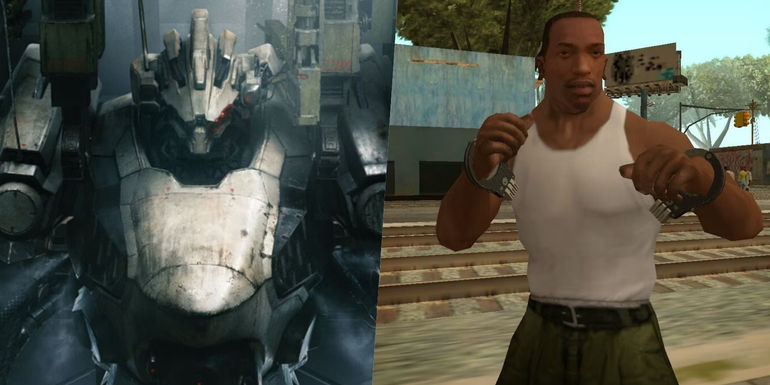 Unleash Chaos in San Andreas with the Ultimate Mech Makeover for CJ in Armored Core 6