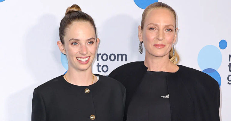 Uma Thurman and Daughter Maya Hawke Flaunt Matching Ensembles and Hairdos at Room to Grow Gala