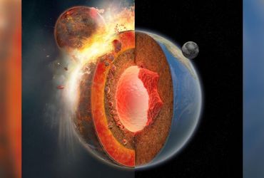 Study reveals extraterrestrial masses spawned within Earth during Moon-forming impact