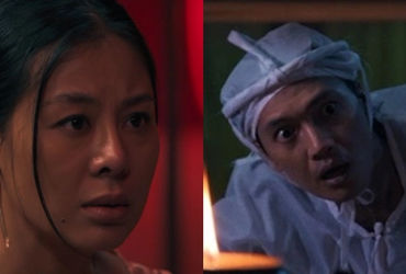 Nam Thư sử dụng phép thuật biến hình nhằm đối phó với Quang Tuấn trong bộ phim Quỷ Cẩu