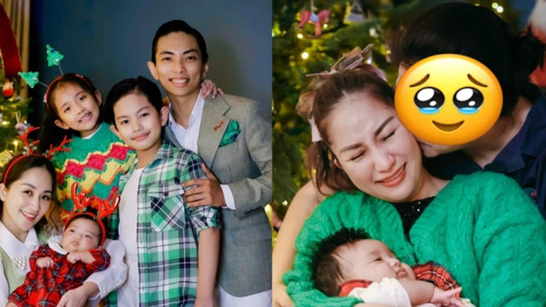 Phan Hiển tạo không gian gia đình đẹp và ấm cúng trong bộ ảnh chụp Giáng sinh, Khánh Thi rơi nước mắt vì điều đặc biệt này