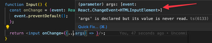 Use spread operator to get all function parameters