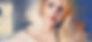 Artwork,Women,Face,Blue eyes,Blonde,Portrait,Red lipstick,Anime,HD Wallpaper