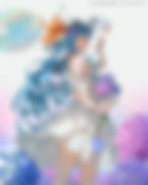 Hydrangea,Summer dress,Blue hair,Flowers,Anime girls,Hat,Dress,HD Wallpaper