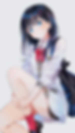 Anime girls,Ssss.gridman,Takarada rikka,Anime,Nabi,Dark hair,Blue eyes,School uniform,Holding knees,HD Wallpaper