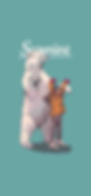 Vertical,Digital art,Anime,Anime girls,Polar bears,Simple background,HD Wallpaper