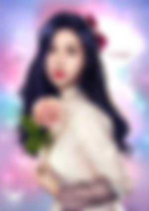 Tiny truc,Portrait display,Looking at viewer,Women,White dress,White clothing,Hair ribbon,Pink ribbon,Red lipstick,Pink lipstick,Black hair,Open mouth,Juicy lips,Digital painting,Pink roses,Rose,Roses,Artwork,Leaves,Dress,Singer,Digital art,Purple hair,Long hair,Black eyes,Fan art,Hand on chest,Portrait,Colorful,Thuy tien,Artstation,HD Wallpaper