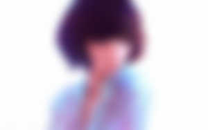 Ilya kuvshinov,Artwork,Digital art,Women,Portrait,Simple background,White background,Purple hair,Purple eyes,Necklace,Looking at viewer,HD Wallpaper