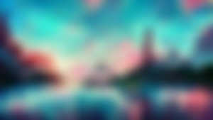 Fantasy castle,Lighthouse,Lake,Clouds,Sky,Neon,Vaporwave,Forest,Ai,HD Wallpaper