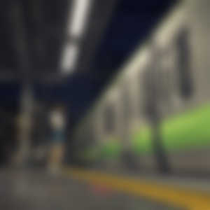 Anime girls,Subway station,Train,HD Wallpaper