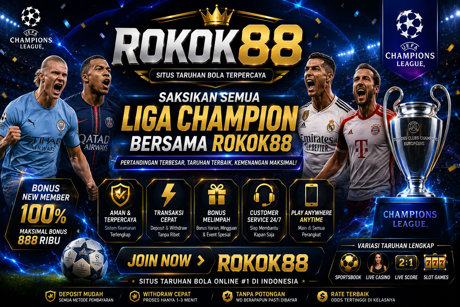 rokok88 Liga Champions UEFA sportsbook interface