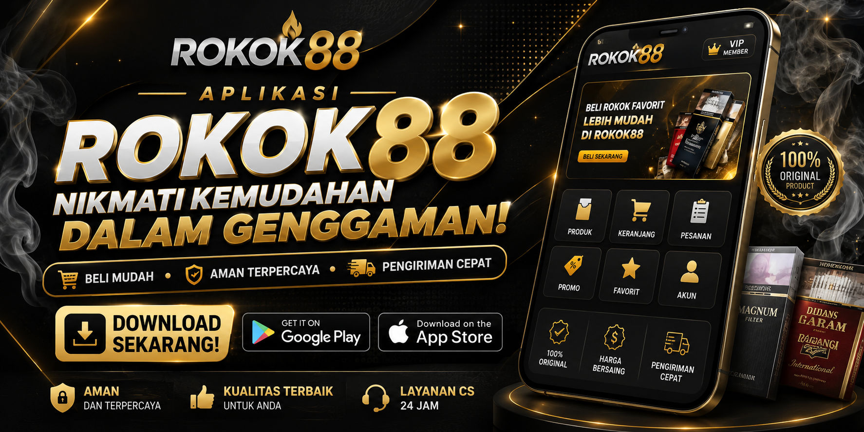 Rokok88 App tampilan utama