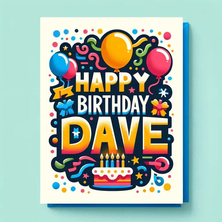 Happy birthday to Dave created with undefined