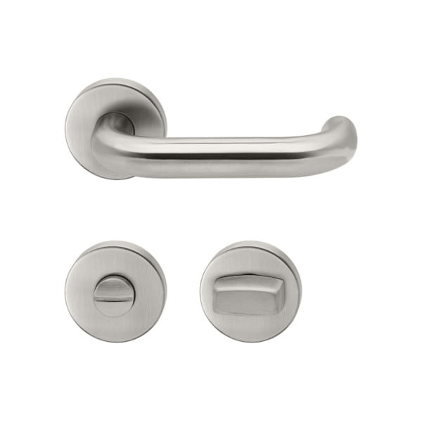 Complete WC Door Handles Set Stainless Steel Model 1891
